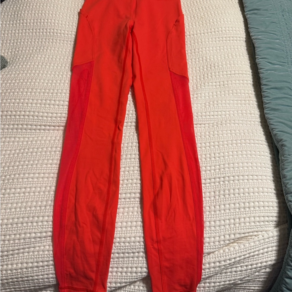 Lululemon Athletica Neon Orange Leggings